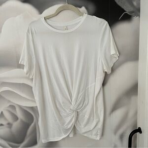 Babaton white knotted t-shirt size large